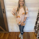 Cheetah Print Washed Cotton Jersey Top