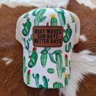 Boat Waves Sun Rays Better Days Ladies Patch Hats