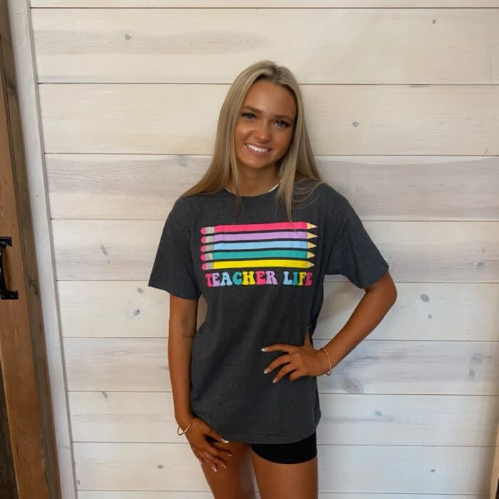 Teacher Life Pencil Graphic Tee