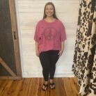 Brushed Microfiber Wide Waistband Full Length Leggings with V-Back Scrunch