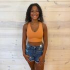 Athletic Racerback Bra Padded Cropped Sports Bra