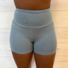 Brushed Microfiber Wide Waistband Biker Shorts