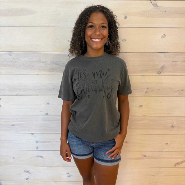 It’s My Birthday Glitter 100% Cotton Graphic Tee