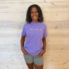 Beth-Mid Rise Tummy Control Dyed with Back Pocket Embroidery Shorts