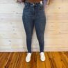Bobbie-High Waisted Skinny Destroyed with Shark Bit Hem
