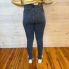 Bobbie-High Waisted Skinny Destroyed with Shark Bit Hem