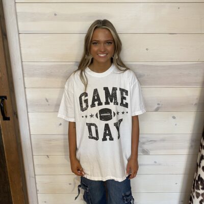 Game Day Football 100% Cotton Graphic Tee