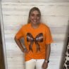 Coquette Football Bow 100% Cotton Graphic Tee