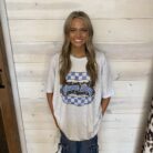 100% Cotton Game Day Vintage Retro Lips Graphic Tee