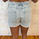 100% Cotton Washed Denim Bow Lace Motif Laser Cut Embo Detail Skort