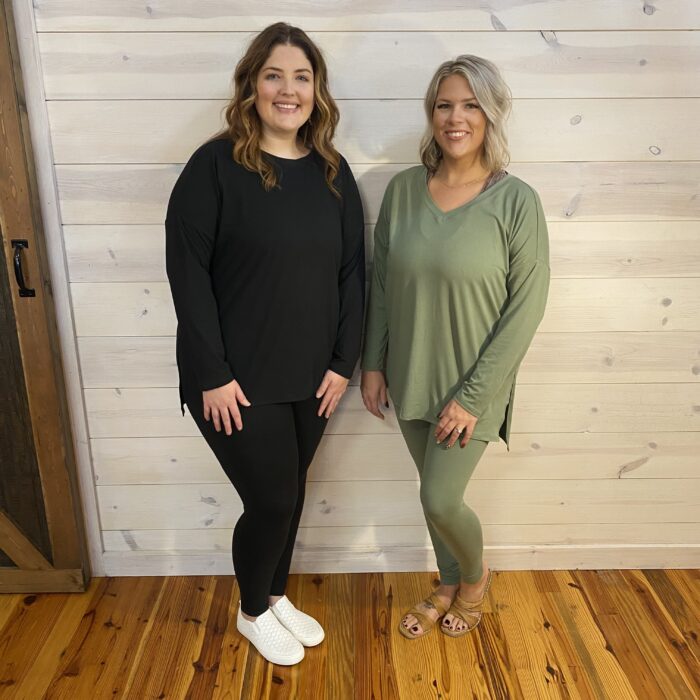 Brushed DTY Long Sleeve Round Neck Microfiber High Low Hem Loungewear Set Brushed DTY Long Sleeve Round Neck Microfiber High Low Hem Loungewear Set