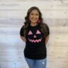 Sparkly Pink Jack O Face Graphic Tee