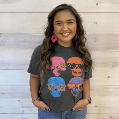 100% Cotton Boujee Skull Graphic Tee