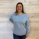 Fleece Round Neck Ribbed Side Raglan Sweatshirt