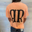 Rustic Rebel Black “RR” Cow Tag Logo Graphic Tee