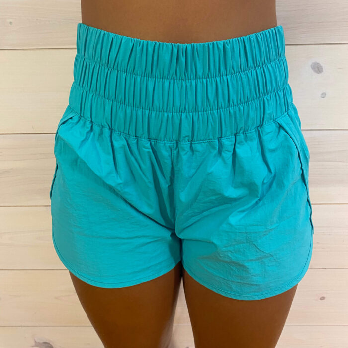 Windbreaker Smocked Waistband Running Shorts with Mesh Waist Pocket Windbreaker Smocked Waistband Running Shorts with Mesh Waist Pocket