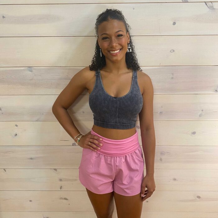 High Waisted Band Fold-Over Runnings Shorts