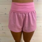 High Waisted Band Fold-Over Runnings Shorts