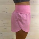 High Waisted Band Fold-Over Runnings Shorts