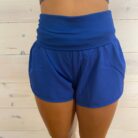 High Waisted Band Fold-Over Runnings Shorts