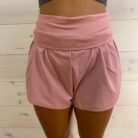 High Waisted Band Fold-Over Runnings Shorts