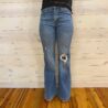 Zoe-Distressed Super High Rise 70’s Inspired Flare
