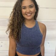 Washed Ribbed Racerback Seamless Cropped Tank Top