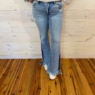 Clara-Mid Rise Flare Long Fray