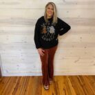 Let’s Go Ghouls Halloween Spooky Crew Neck Pumpkin Skull Pullover Sweatshirt