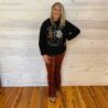 Ribbed Flare Stretchy Pants