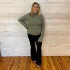 Ribbed Flare Stretchy Pants