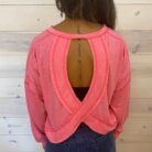 Cut-Out Backless Long Sleeve Sports Tee