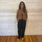 Lawn Linen Wide Leg Easy Fit Trousers With Pockets