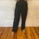 Lawn Linen Wide Leg Easy Fit Trousers With Pockets
