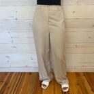 Lawn Linen Wide Leg Easy Fit Trousers With Pockets