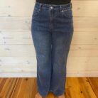 Zane-High Waist Button Zip Fly Bell Bottom Jeans