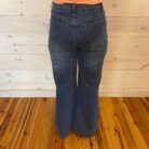 Zane-High Waist Button Zip Fly Bell Bottom Jeans