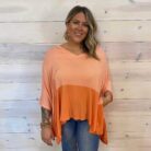 Coffee Sunsets Oversized Boho V Neck Blouse
