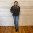 Tracey-Washed Flare  Button Fly Jeans