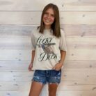 100% Cotton Lucky Duck Screen Print Mineral Washed Graphic Tee