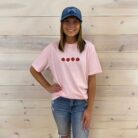 100% Cotton Embroidered Strawberries Graphic Tee