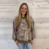 Sadie Vintage Woodland Camo Long Sleeve Top