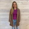 Ribbed Collared Button Down Side Pocket Shacket