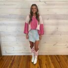 100% Cotton Washed Denim Bow Lace Motif Laser Cut Embo Detail Skort