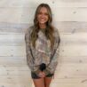 Sadie Vintage Woodland Camo Long Sleeve Top