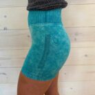 Washed Seamless High Waisted Shorts