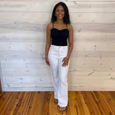 Acid Washed Frayed Cutoff Hem Wide Leg Pants