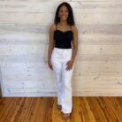 Acid Washed Frayed Cutoff Hem Wide Leg Pants