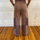 Mineral Wash Leopard Patch Loose Pants With Pockets