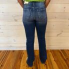 Tabatha-Light Distressed Double Button High Rise Bootcut